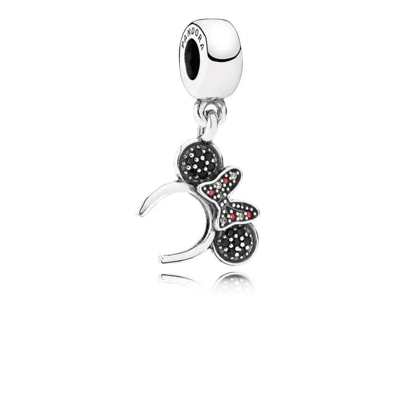 (image for) PANDORA Disney Minnie Headband Silver Dangle With Black Crystal - PANDOR - Product Image