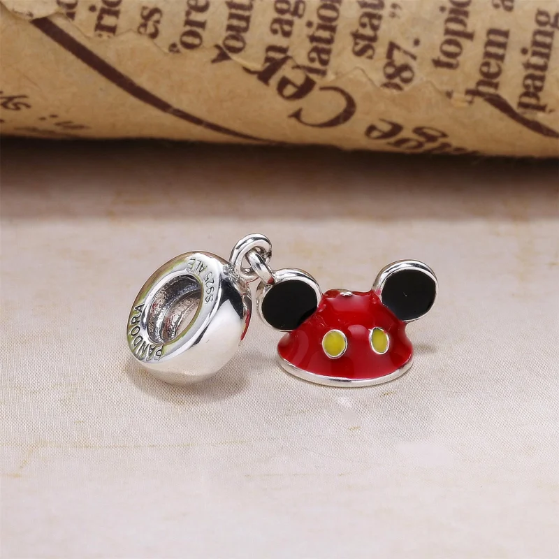 (image for) PANDORA Disney Parks Mickey Ear Hat Dangle Charm - 792121ENMX - View 3