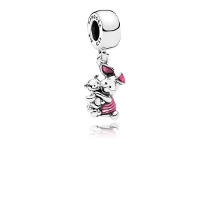 (image for) PANDORA Disney Piglet Transparent Cerise Enamel Dangle Charm - 792134EN117