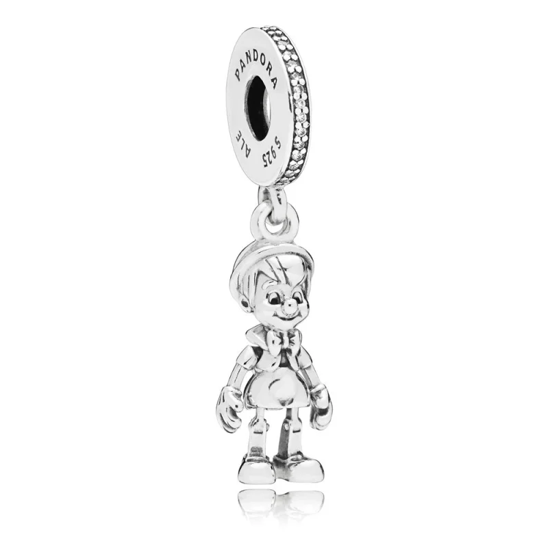 (image for) PANDORA Disney, Pinocchio Dangle Charm, Clear CZ - 797489CZ - Product Image