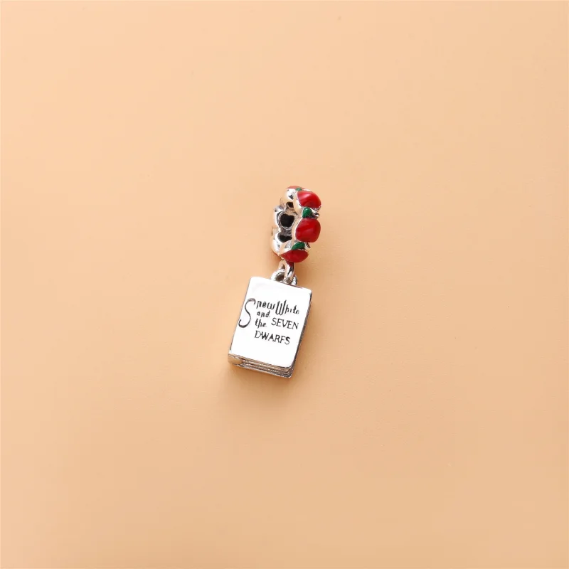 (image for) PANDORA Disney, Snow White & The Seven Dwarfs Book Dangle Charm, Mixed Enamel - - View 2