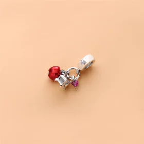 PANDORA Disney, Snow White's Apple & Heart Dangle Charm, Red & Green CZ & Red Enamel - 797486CZRMX PANDORA Disney, Snow White's Apple & Heart Dangle Charm, Red & Green CZ & Red Enamel - 797486CZRMX