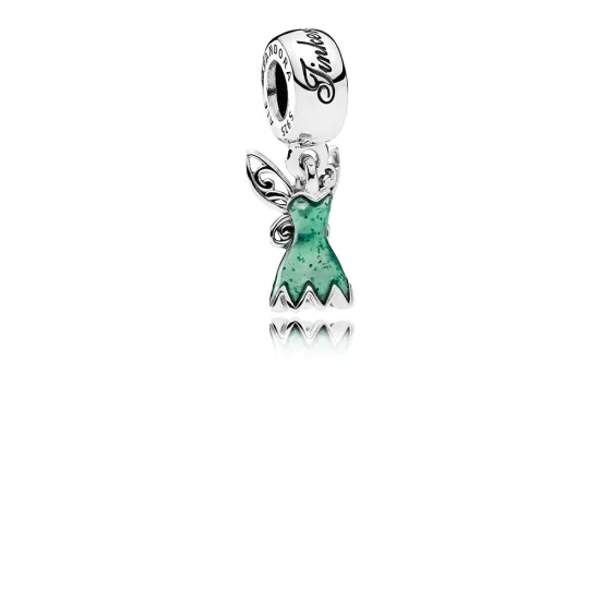 (image for) PANDORA Disney Tinker Bell's Dress Glittering Green Enamel C Dangle - 792138en93