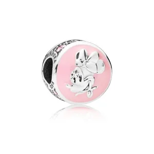 (image for) PANDORA Disney, Vintage Minnie Clip, Bubblegum Pink Enamel Pink CZ - 797170EN96