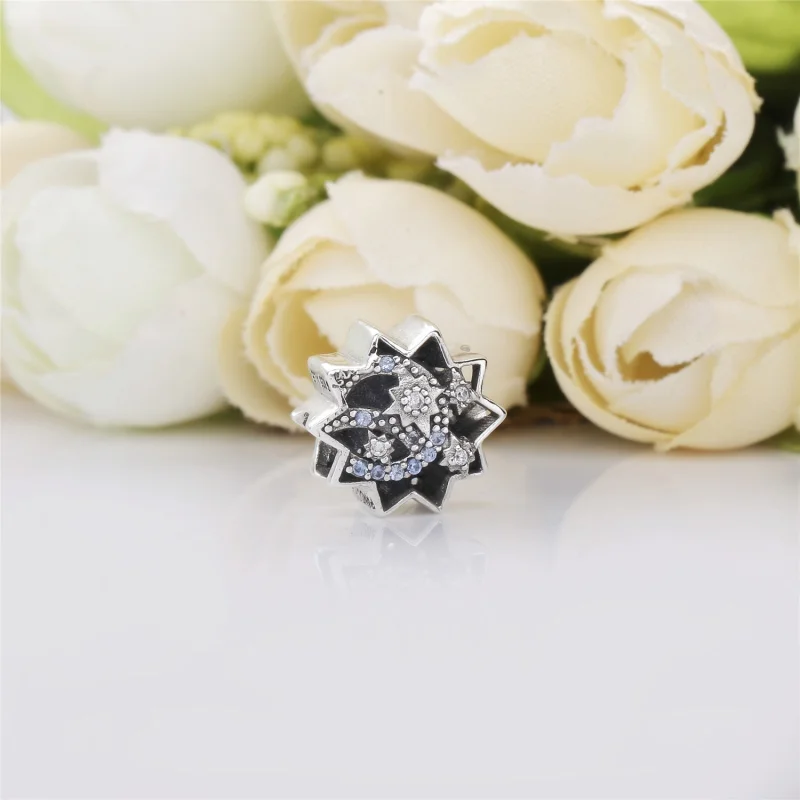 (image for) PANDORA Disney, When You Wish Upon A Star Charm, Light Blue Enamels & Crystals - - View 2