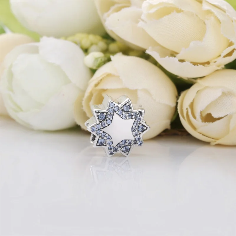(image for) PANDORA Disney, When You Wish Upon A Star Charm, Light Blue Enamels & Crystals - - View 3