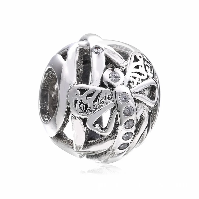 (image for) PANDORA Dreamy Dragonfly Charm, Clear CZ - 797025CZ - View 2