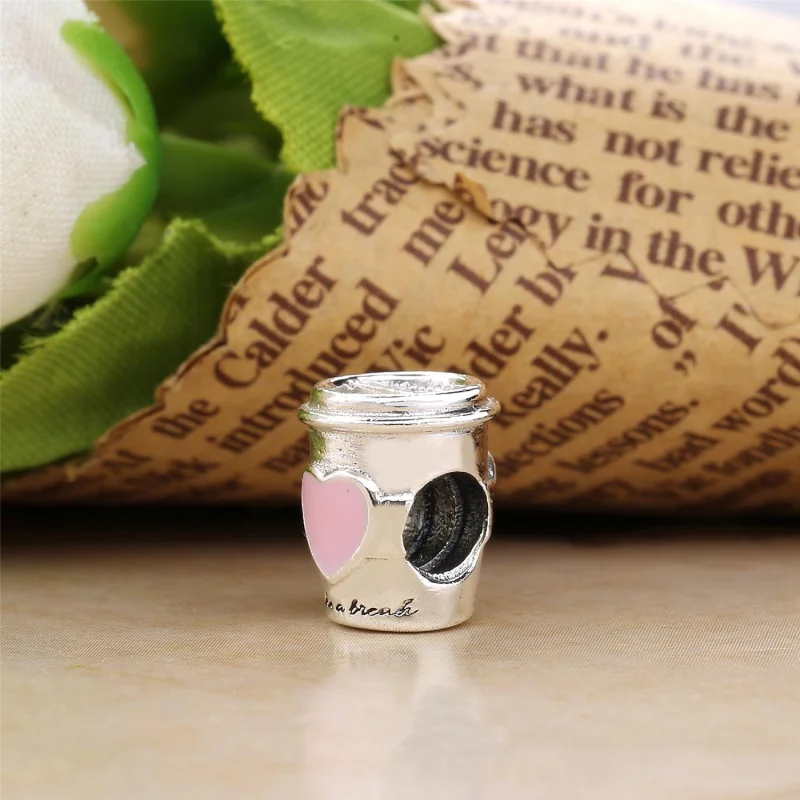 (image for) PANDORA Drink To Go Charm, Pink Enamel - 797185EN160 - View 3