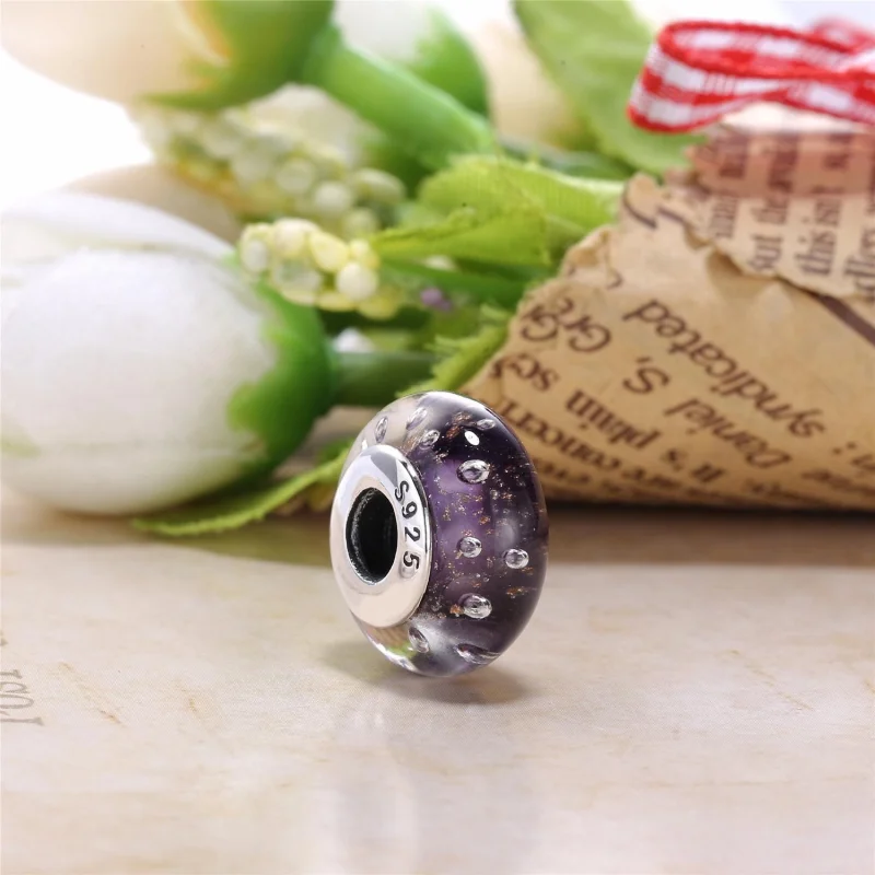 (image for) PANDORA Effervescence Charm, Murano Glass & Clear CZ - PL00064-1 - View 3