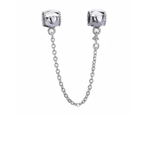 (image for) PANDORA Embossed Hearts Safety Chain 796457CZ - 796457CZ