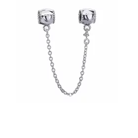 PANDORA Embossed Hearts Safety Chain 796457CZ - 796457CZ PANDORA Embossed Hearts Safety Chain 796457CZ - 796457CZ