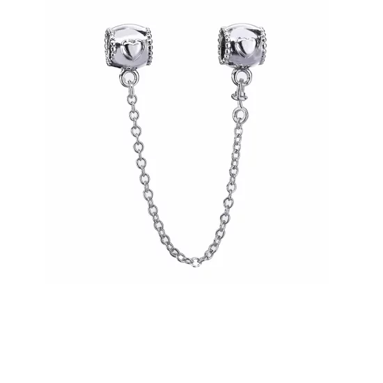 PANDORA Embossed Hearts Safety Chain 796457CZ - 796457CZ