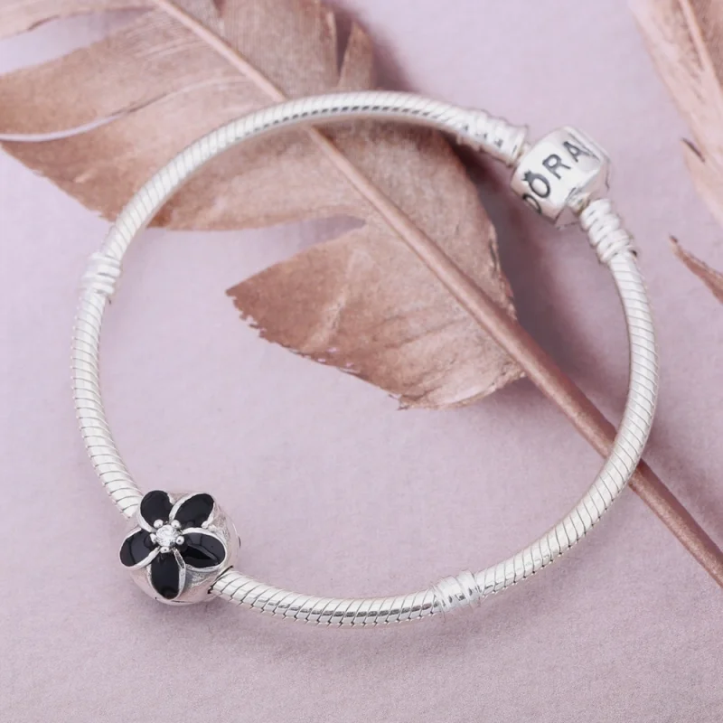 (image for) PANDORA Enamel Flower Clip - 791408CZ - View 2