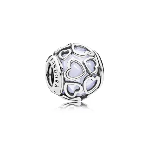 (image for) PANDORA Encased in Love, Opalescent White Crystal Charm - 792036NOW