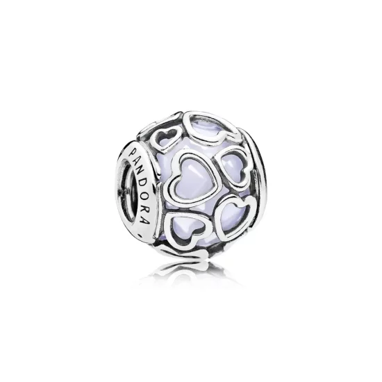 PANDORA Encased in Love, Opalescent White Crystal Charm - 792036NOW