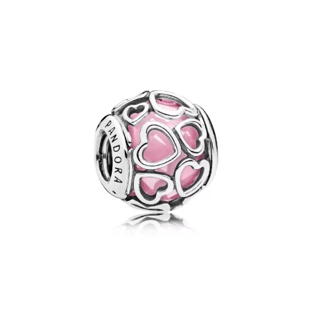 PANDORA Encased in Love, Pink CZ Charm - 792036PCZ