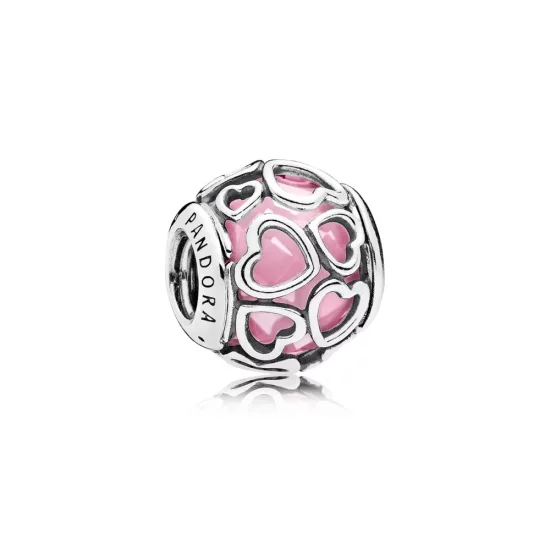 PANDORA Encased in Love, Pink CZ Charm - 792036PCZ