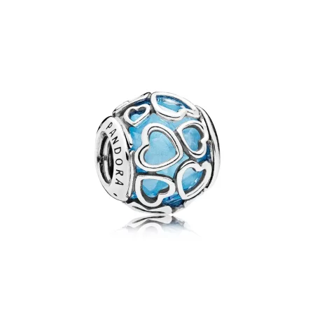 PANDORA Encased in Love, Sky Blue Crystal Charm - 792036NBS