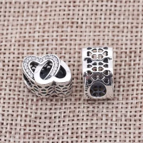 PANDORA Entwined Love Silver Heart Charm - 791880cz PANDORA Entwined Love Silver Heart Charm - 791880cz