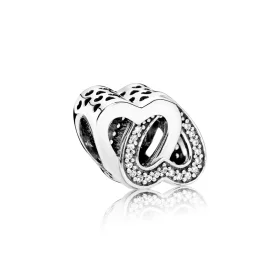 PANDORA Entwined Love Silver Heart Charm - 791880cz PANDORA Entwined Love Silver Heart Charm - 791880cz