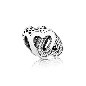 (image for) PANDORA Entwined Love Silver Heart Charm - 791880cz