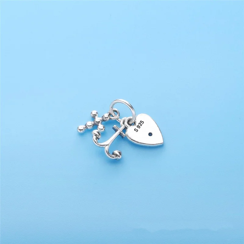 (image for) PANDORA Faith, Hope and Love Trinity Pendant Charm - 791120CZS - View 3