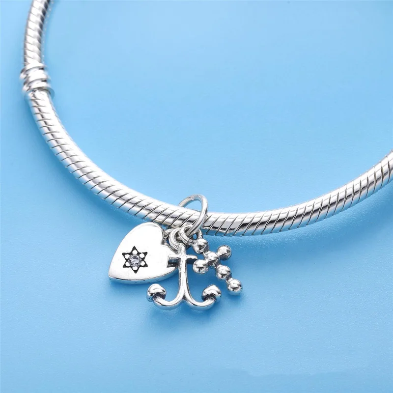 (image for) PANDORA Faith, Hope and Love Trinity Pendant Charm - 791120CZS - View 4