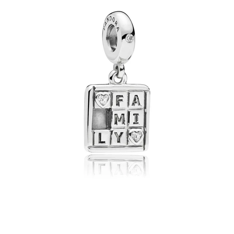(image for) PANDORA Family Game Night Dangle Charm, Clear CZ - 797626CZ - Product Image