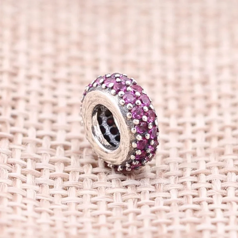 (image for) PANDORA Fancy Purple Pavé Inspiration Spacer Charm - 791359CFP - View 2
