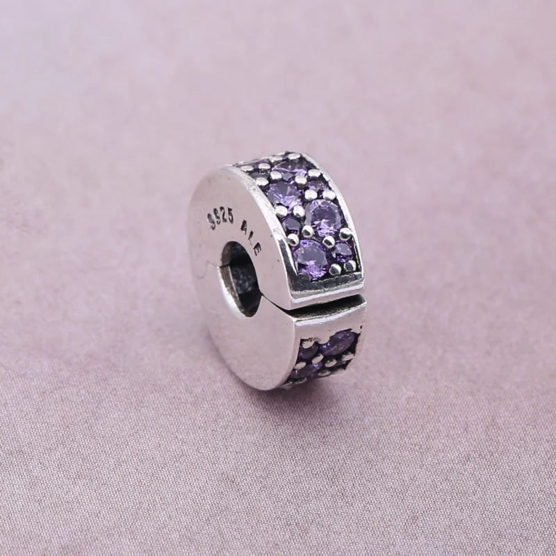 (image for) PANDORA Fancy Purple Shining Elegance Spacer Clip - 791817CFP - View 2