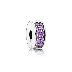 (image for) PANDORA Fancy Purple Shining Elegance Spacer Clip - 791817CFP