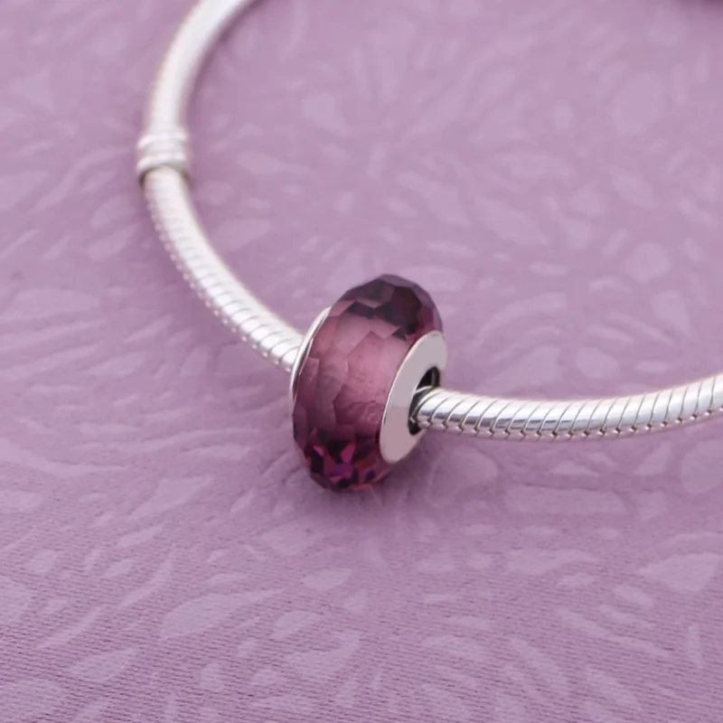 (image for) PANDORA Fascinating Purple Charm, Murano Glass - PL00018-1 - View 2