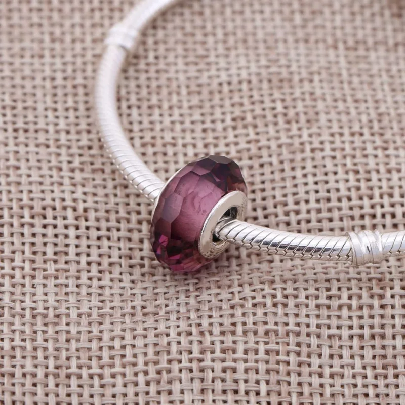 (image for) PANDORA Fascinating Purple Charm, Murano Glass - PL00018-1 - View 3