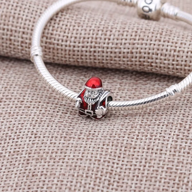 (image for) PANDORA Father Christmas Charm - 791231ENMX - View 2