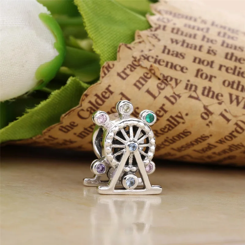 (image for) PANDORA Ferris Wheel Charm, Multi-Colored Crystal - 797199NLCMX - View 2
