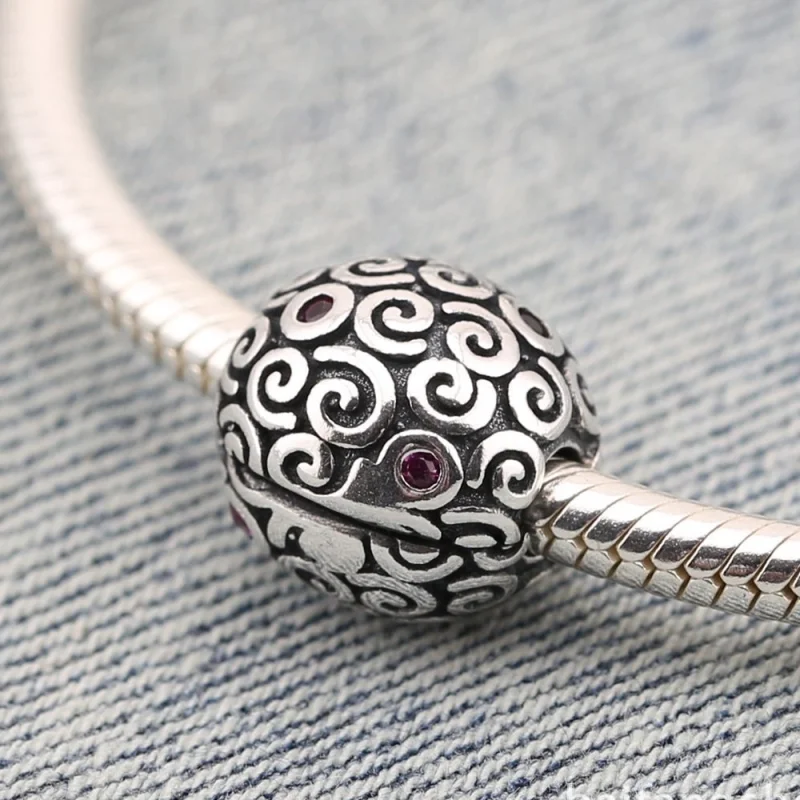 (image for) PANDORA Fire, Red Cz Clip - 790962CZR - View 2