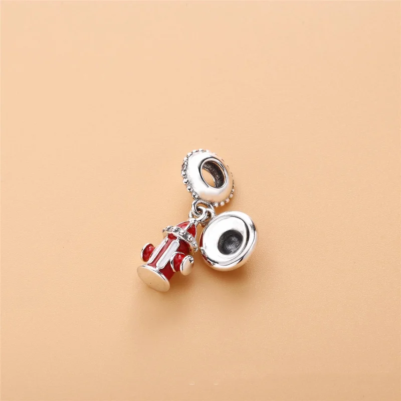 (image for) PANDORA Firefighter Essentials Dangle Charm, Clear CZ & Mixed Enamel - 797632ENM - View 3