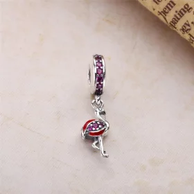 PANDORA Flamingo Dangle, Fancy Pink CZ Orange Enamel - 791294CZS PANDORA Flamingo Dangle, Fancy Pink CZ Orange Enamel - 791294CZS