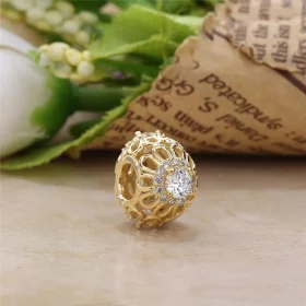 PANDORA Floral Brilliance Charm, Clear CZ 14K Gold - 750836CZ PANDORA Floral Brilliance Charm, Clear CZ 14K Gold - 750836CZ
