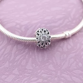 PANDORA Floral Brilliance Openwork Charm - 791260CZ PANDORA Floral Brilliance Openwork Charm - 791260CZ