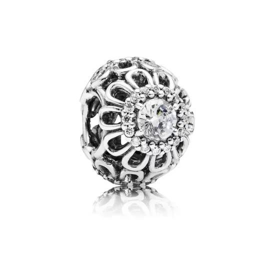 PANDORA Floral Brilliance Openwork Charm - 791260CZ