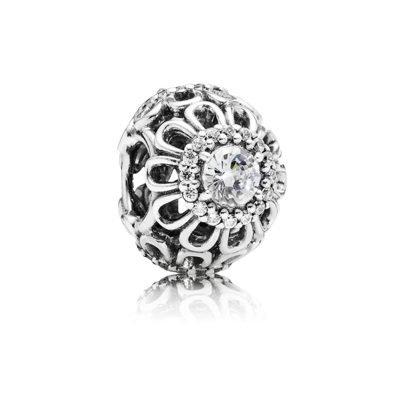 (image for) PANDORA Floral Brilliance Openwork Charm - 791260CZ - Product Image