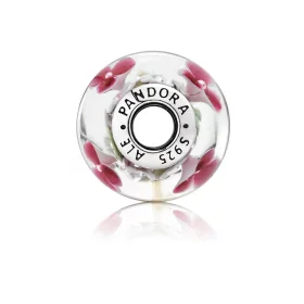 PANDORA Flower Garden Murano Silver Charm - 791652 PANDORA Flower Garden Murano Silver Charm - 791652