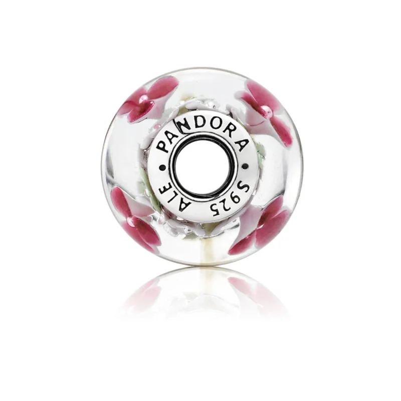 (image for) PANDORA Flower Garden Murano Silver Charm - 791652 - View 2