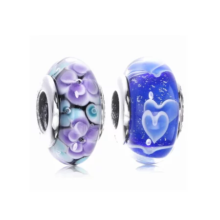 PANDORA Flower Glass Murano Charm - PL00053-1 PANDORA Flower Glass Murano Charm - PL00053-1