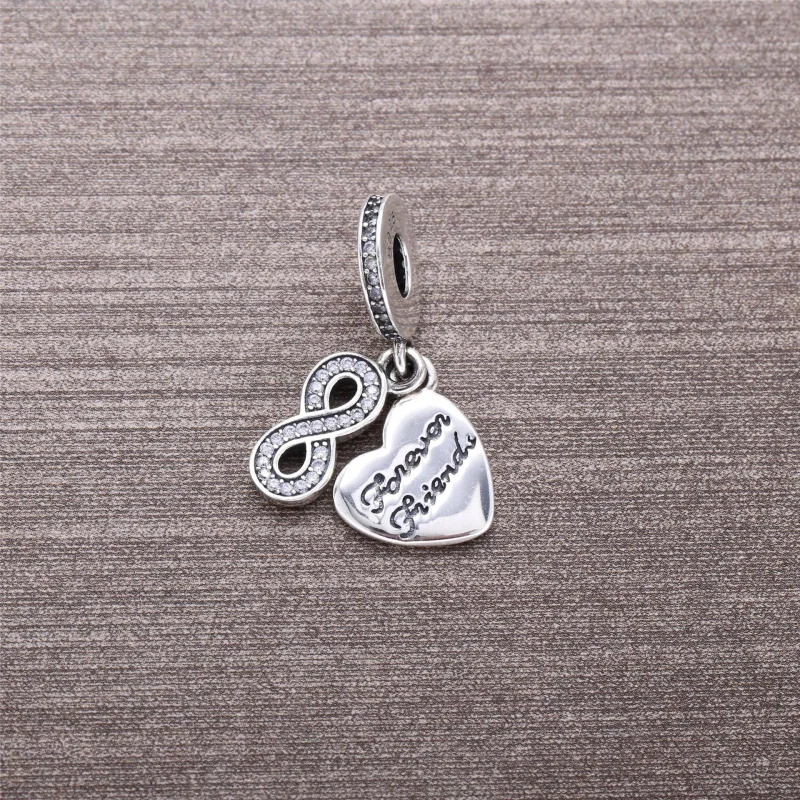 (image for) PANDORA Forever Friends Dangle Charm, Clear CZ - 791948CZ - View 2