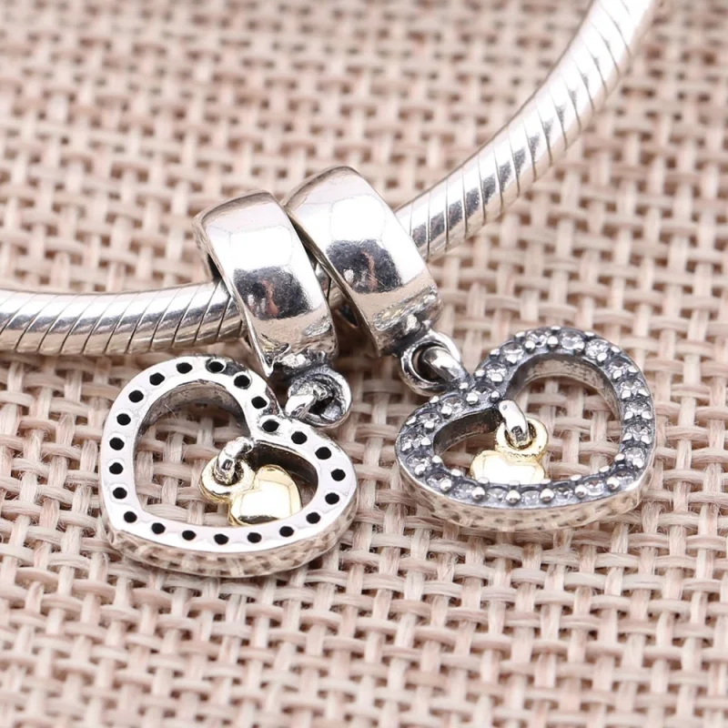 (image for) PANDORA Forever In My Heart Pendant Charm - 791421CZ - View 2