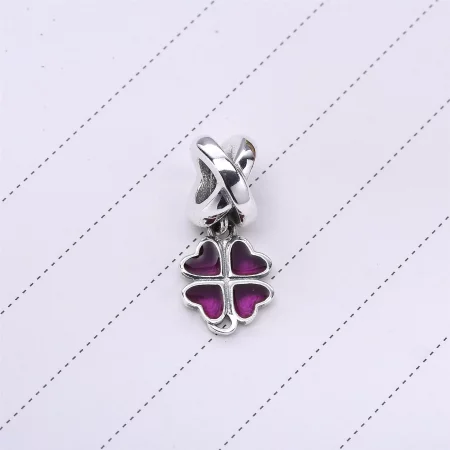 PANDORA Four-leaf clover Dangle, fuchsia enamel - 790572EN07