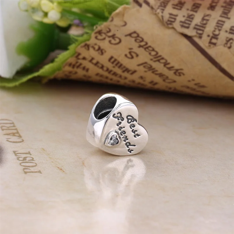 (image for) PANDORA Friendship Heart Charm - 791727CZ - View 3