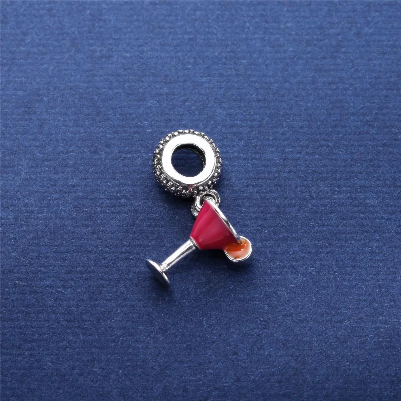 (image for) PANDORA Fruity Cocktail, Mixed Enamel Clear CZ Dangle Charm - 792153ENMX - View 2